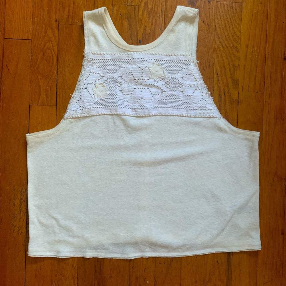 Free People embroidered muscle tank